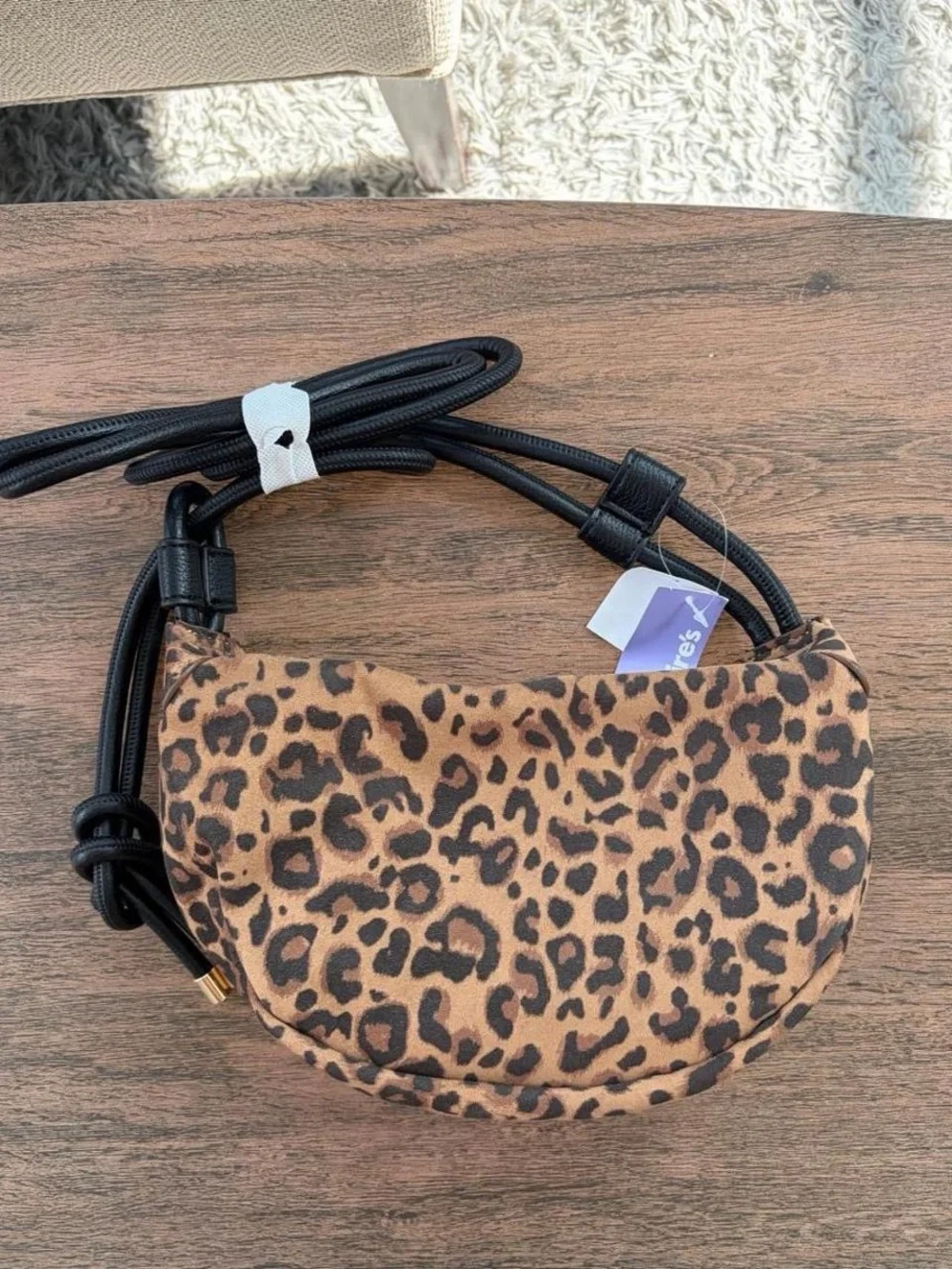 Claire's Leopard Print Kids Crossbody Bag - Brown & Black